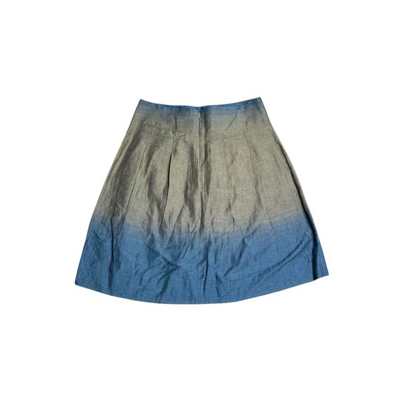Vince Linen Ombre Pencil Skirt Blue and Tan with pinstripes Size 4 Retail $188 - Picture 3 of 6